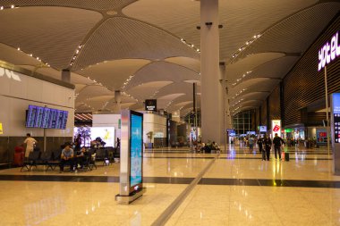 TURKEY, İSTANBUL, 9 AĞUSTUSTOS, 2022: Modern İstanbul Uluslararası Havalimanı, İstanbul. Türkiye