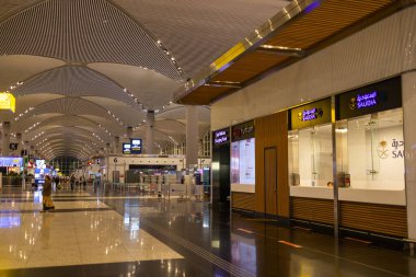 TURKEY, İSTANBUL, 9 AĞUSTUSTOS, 2022: Modern İstanbul Uluslararası Havalimanı, İstanbul. Türkiye
