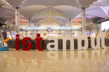 TURKEY, İSTANBUL, 9 AĞUSTUSTOS, 2022: Modern İstanbul Uluslararası Havalimanı, İstanbul. Türkiye