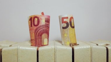 Radyatörde avrupa faturaları. Yüksek kalite 4k görüntü