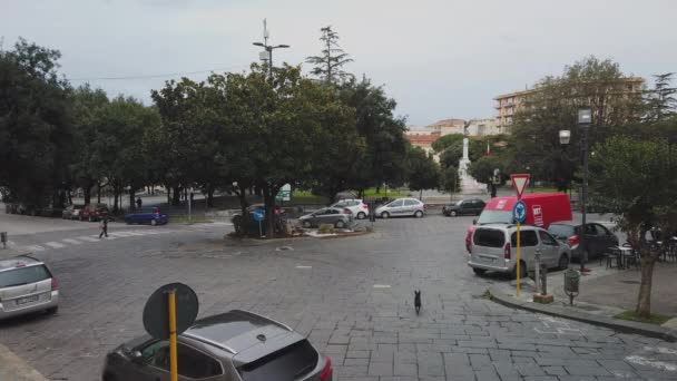 Eboli Campania Italy January 2023 Top View Main Street City — Video