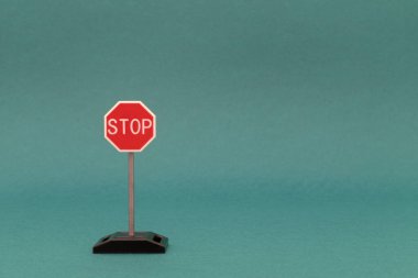 STOP road sign with copyspace