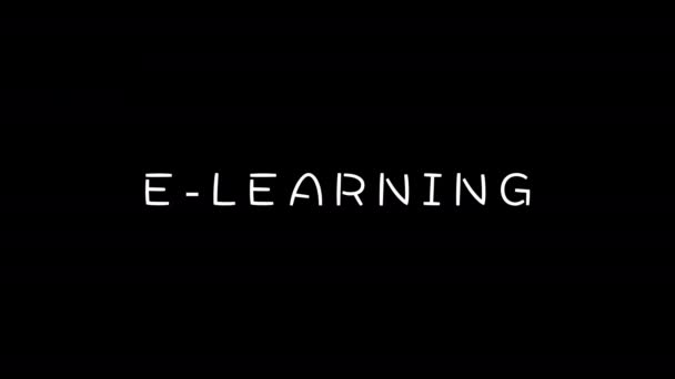 Learning Text Effect Black Background High Quality Footage — Stock Video
