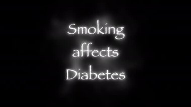 Sigara içmek diyabeti etkiler. Yüksek kalite 4k görüntü