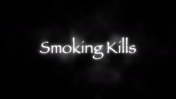 Kouření Zabíjí Koncept Zdraví Vysoce Kvalitní Záběry — Stock video