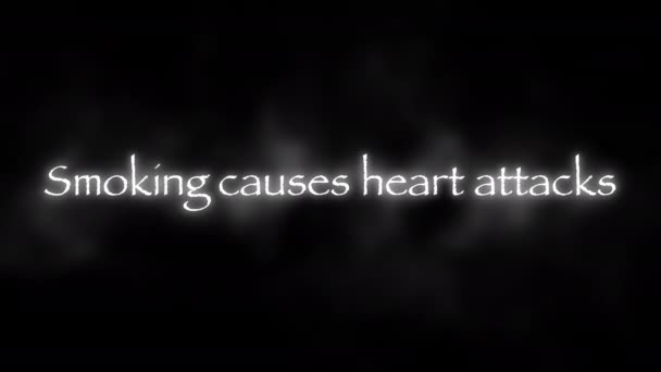 Rauchen Verursacht Herzinfarkte Hochwertiges Filmmaterial — Stockvideo