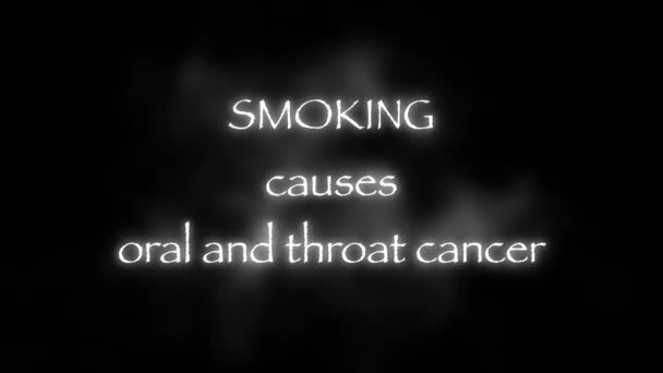 Dohányzás Száj Torokrákot Okoz Kiváló Minőségű Felvételek — Stock videók