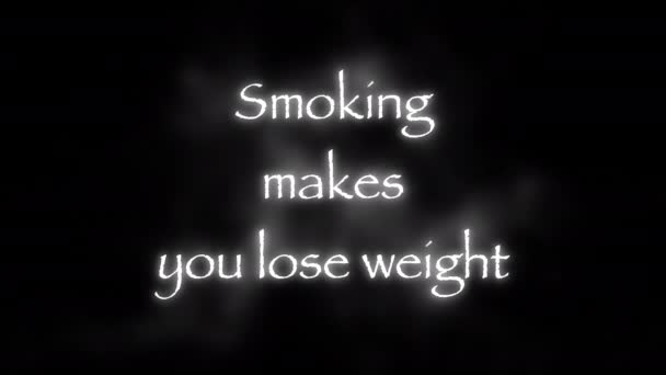 Merokok Membuat Berat Badanmu Turun Rekaman Berkualitas Tinggi — Stok Video