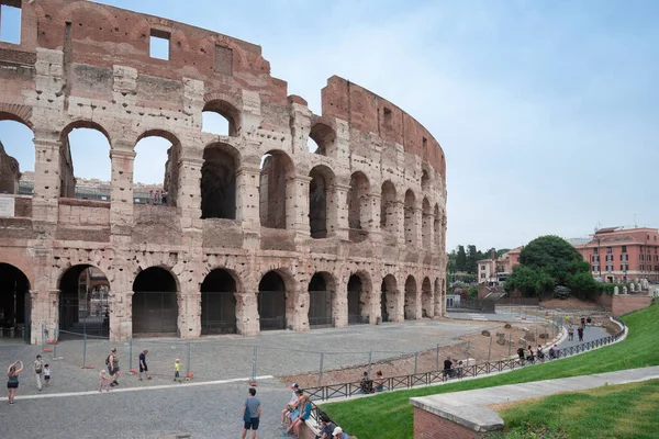 Coliseo Originalmente Anfiteatro Flavio Latín Amphitheatrum Flavium Anfiteatro Flavio Italiano — Foto de Stock