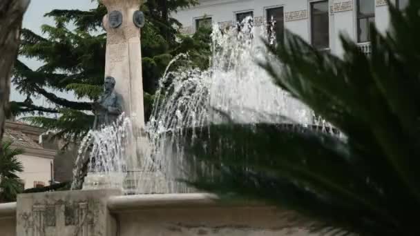 Vasto Abruzzo Aprile 2023 Monumento Gabriele Rossetti Piazza Rossetti Filmati — Video Stock