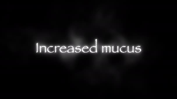 Dincreased Mucus 健康概念 高质量的4K镜头 — 图库视频影像