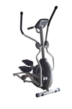 Fitness egzersiz aleti - eliptik antrenör, beyaz üzerinde izole