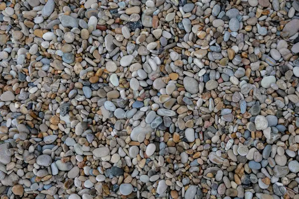 Large Abundance Pebbles Stones Rubble Cover Gravel Background Full Frame — Stock Photo, Image