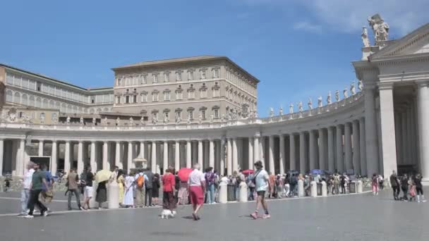 Roma Lazio Italia Junio 2023 Enorme Cola Para Basílica Plaza — Vídeos de Stock