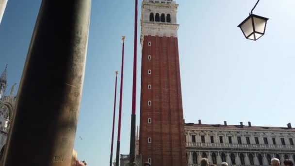 Venice Italy September 2023 View Bell Tower Marks Square Venice — Stock Video
