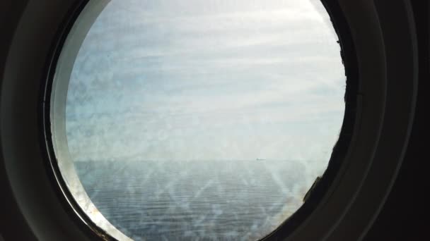 Pohled Průzoru Výletní Lodi Pohybující Jaderském Moři Vysoce Kvalitní Záběry — Stock video