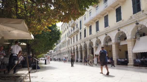 Korfu Grecja Września 2023 Historyczne Centrum Miasta Korfu Grecja — Wideo stockowe