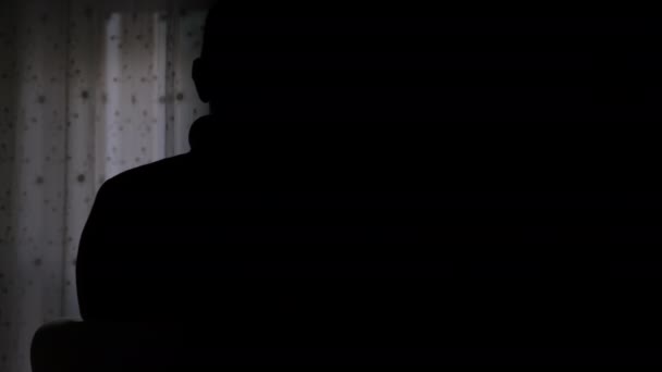 Anonieme Interview Silhouet Voor Conceptueel Gebruik Hoge Kwaliteit Beeldmateriaal — Stockvideo
