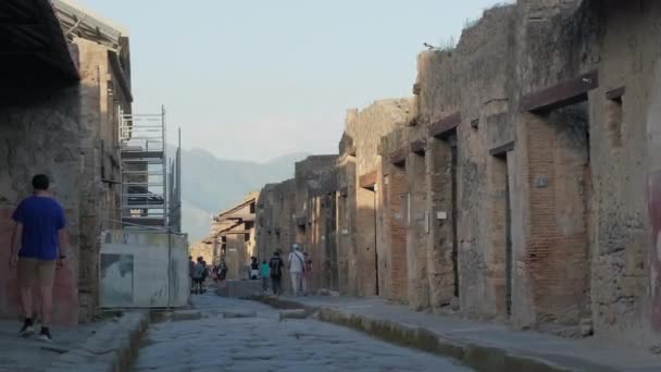 Помпеи Италия Апреля 2024 Года Откройте Себя Древние Чудеса Археологическом — стоковое видео