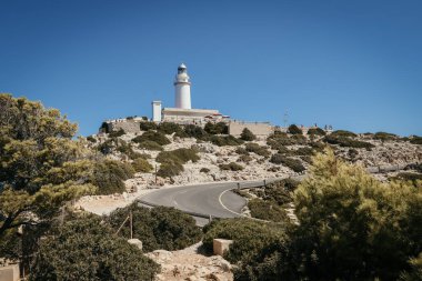 Cap de Formentor, Mallorca 'daki Deniz Feneri, Balear Adaları, İspanya.