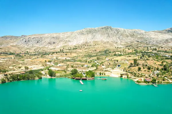 Stock image Mediterranean coastline in Turkey, with yachts