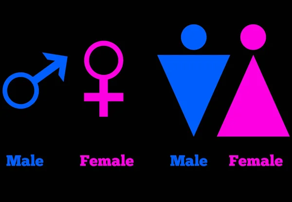 Mężczyzna Kobieta Orientacja Seksualna Ikona Symbol Kształt Znak Logo Stronie — Zdjęcie stockowe