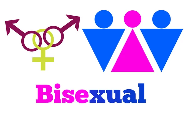 Bisexuell Sexuell Orientering Ikon Symbol Form Sign Logo Webbplats Kön — Stockfoto