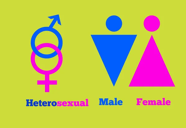 Heterosexual Orientação Ícone Símbolo Forma Signo Logotipo Site Gênero Conceito — Fotografia de Stock