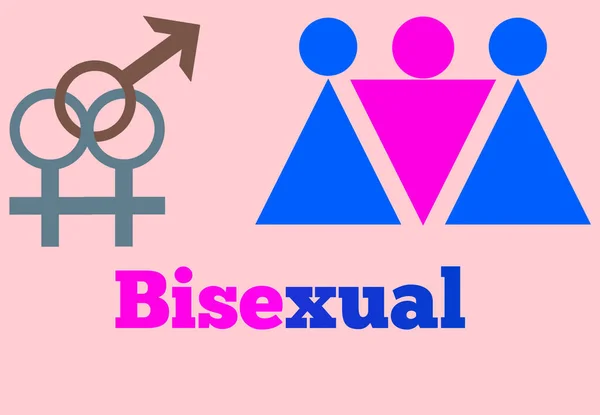 Bisexual Sexual Orientation Icon Symbol Shape Sign Logo Website Gender — Stock Photo, Image