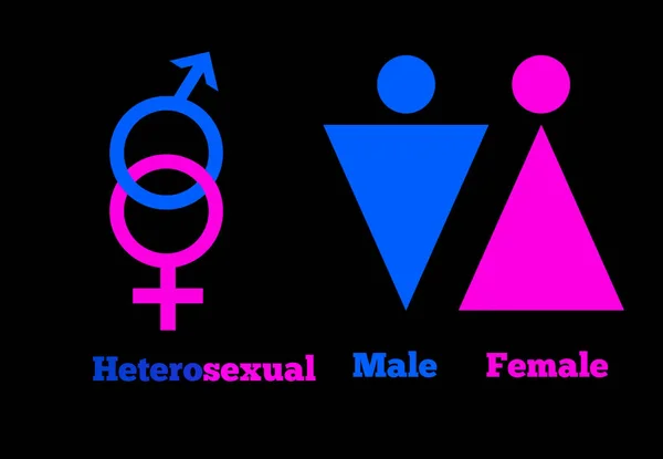 Eine Heterosexuelle Orientierung Ikone Symbol Form Zeichen Logo Website Geschlecht — Stockfoto