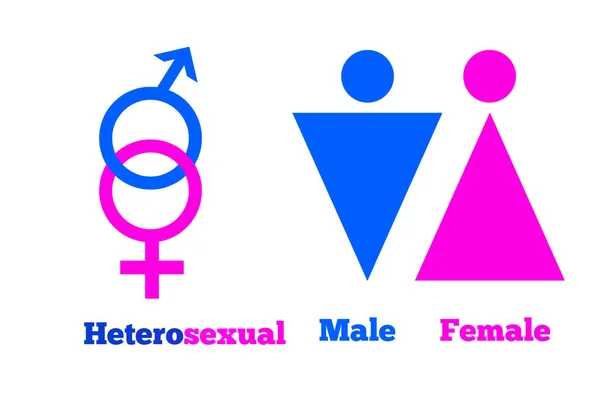 Heterosexual Orientation Icon Symbol Shape Sign Logo Weboldal Nem Szexuális — Stock Fotó