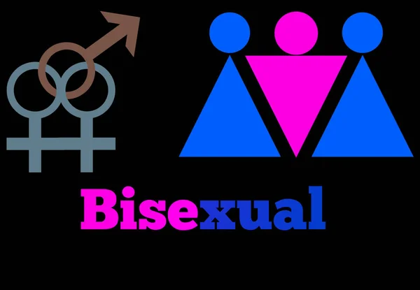 Bisexual Orientação Sexual Ícone Símbolo Forma Signo Logotipo Site Gênero — Fotografia de Stock