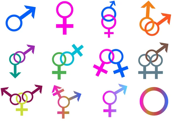 Orientacja Seksualna Ikona Symbol Kształt Znak Logo Stronie Internetowej Płeć — Zdjęcie stockowe