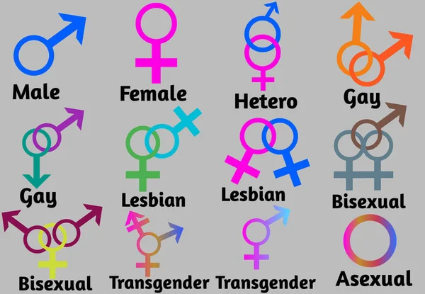 Sexual Orientation Icon Symbol Shape Sign Logo Sitio Web Género —  Fotos de Stock