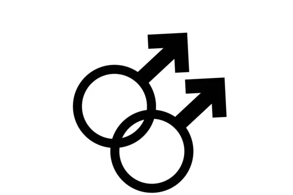 Una Orientación Sexual Gay Icono Símbolo Forma Signo Logo Sitio —  Fotos de Stock