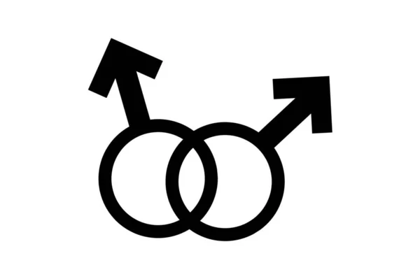 Gay Cinsel Oryantasyon Simgesi Sembol Şaret Logosu Web Sitesi Cinsiyet — Stok fotoğraf