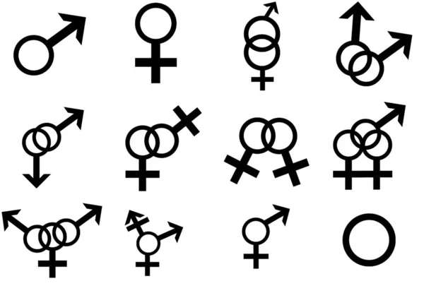 Sexuální Orientace Ikona Symbol Tvar Nápis Logo Webové Stránky Pohlaví — Stock fotografie