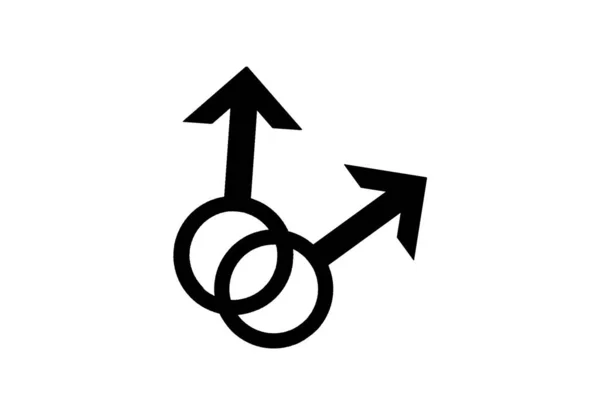 Una Orientación Sexual Gay Icono Símbolo Silueta Estilo Forma Signo — Foto de Stock