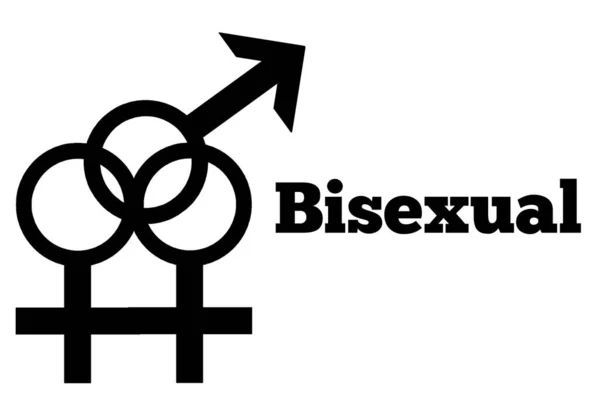 Eine Bisexuelle Orientierung Symbol Silhouette Stil Form Zeichen Logo Website — Stockfoto