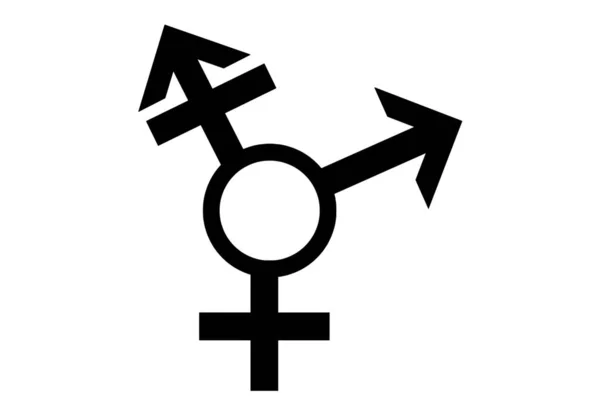 Ícone Orientação Sexual Transgênero Símbolo Silhueta Estilo Forma Sinal Logotipo — Fotografia de Stock
