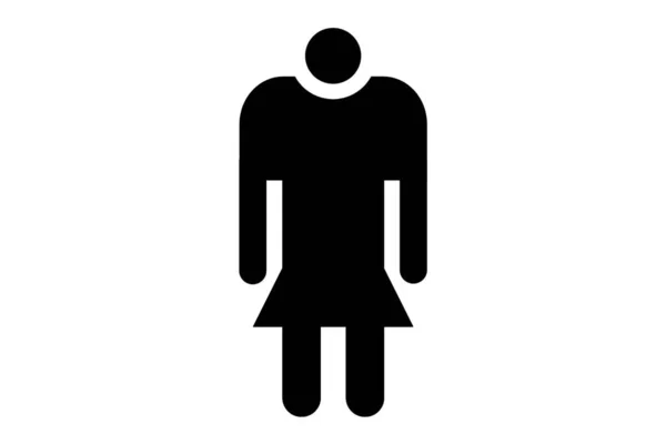 Жіноча Ікона Символ Силует Стиль Знак Логотип Веб Сайт Гендер — стокове фото