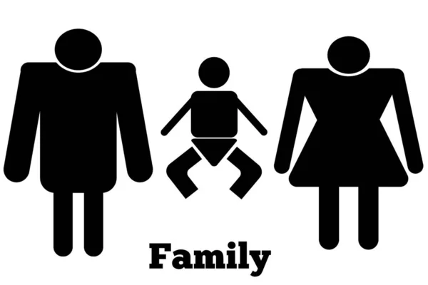 Eine Toilette Badezimmer Toilette Männlich Weiblich Kind Familie Symbol Sing — Stockfoto
