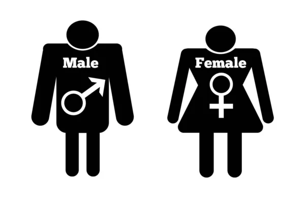 Mężczyzna Kobieta Orientacja Seksualna Ikona Symbol Sing Silhouette Style Kształt — Zdjęcie stockowe