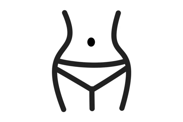 女性のアイコンボディフィット重量損失コンセプト女性フィットネス美容ヘルスケアガールヒップ腹ウエストスリム彫刻 — ストック写真