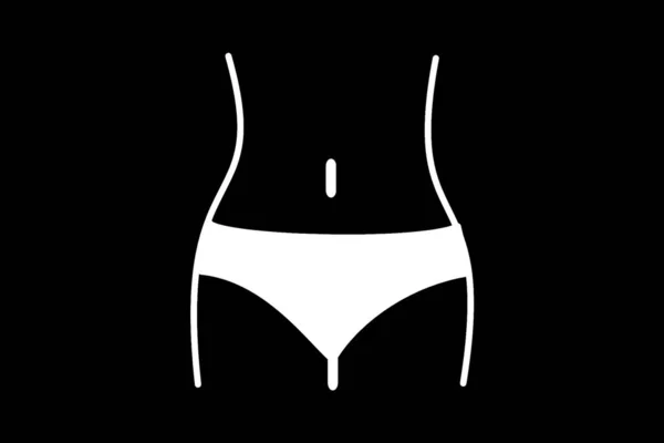 Woman Icon Body Fit Concepto Pérdida Peso Mujer Fitness Belleza —  Fotos de Stock