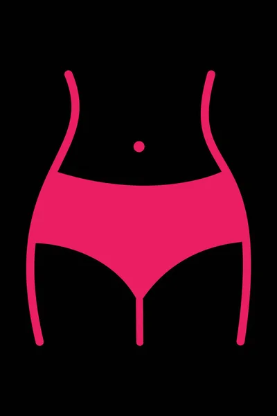 Femeie Talie Talie Pictogramă Pierdere Greutate Girl Fit Body Icon — Fotografie, imagine de stoc