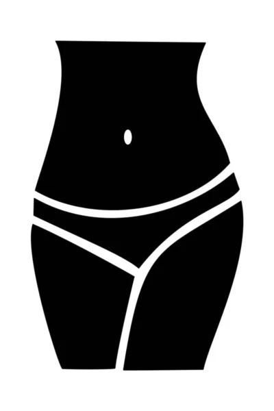 Woman Waist Waistline Weight Loss Icon 소녀는 몸을정돈하는 실루엣 스타일 — 스톡 사진
