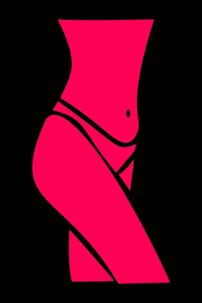 Bir Kadın Beli Bel Çizgisi Kilo Verme Simgesi Kız Formu — Stok fotoğraf