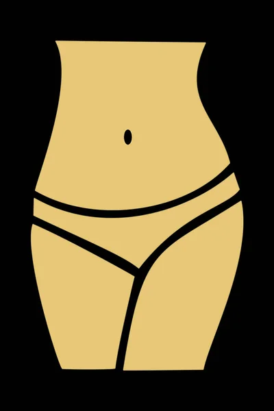 一个女人的腰围 体重减轻图标 采购产品适合女孩的身体图标 女性的健康 女子髋关节 瘦身雕塑符号 — 图库照片