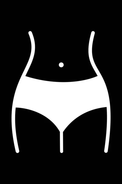 Een Vrouw Taille Taille Gewicht Verlies Icoon Girl Fit Body — Stockfoto